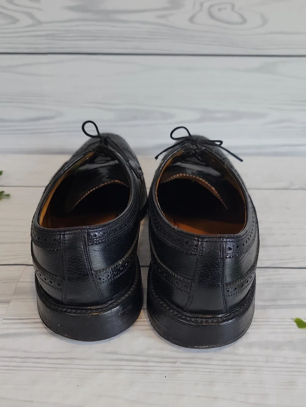 Florsheim Imperial  Leather Wingtip Derby Dress Shoes - Black Mens Size 11.5